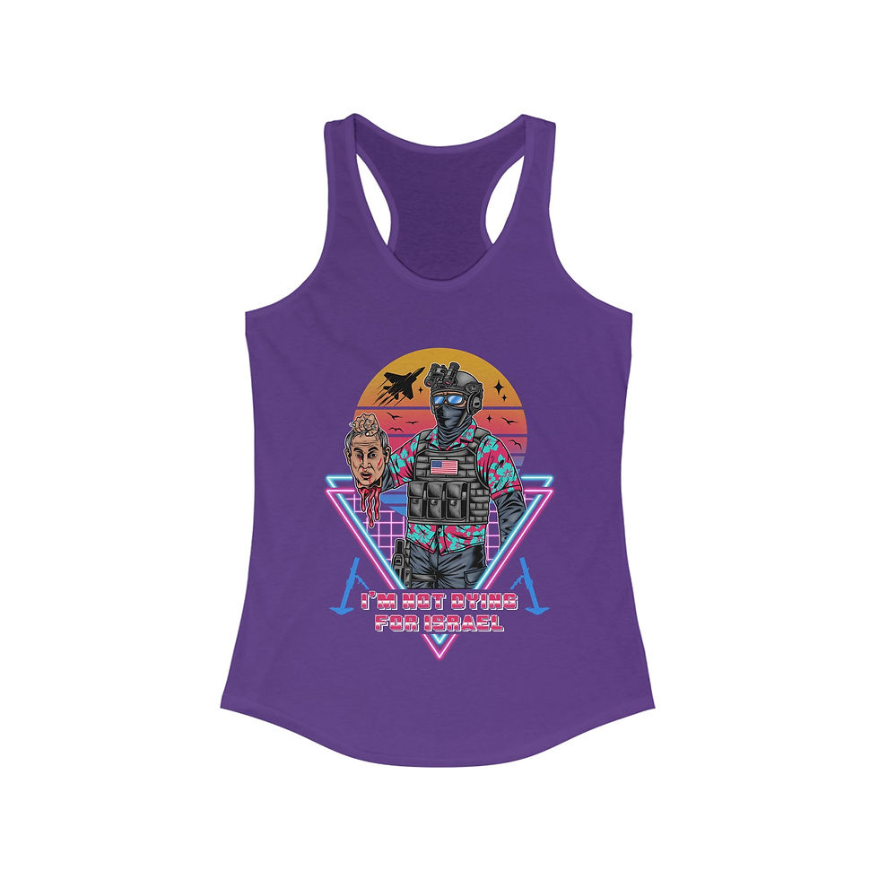 Thumbnail: I'm Not Dying for Israel - Women's Fitted Racerback Tank 