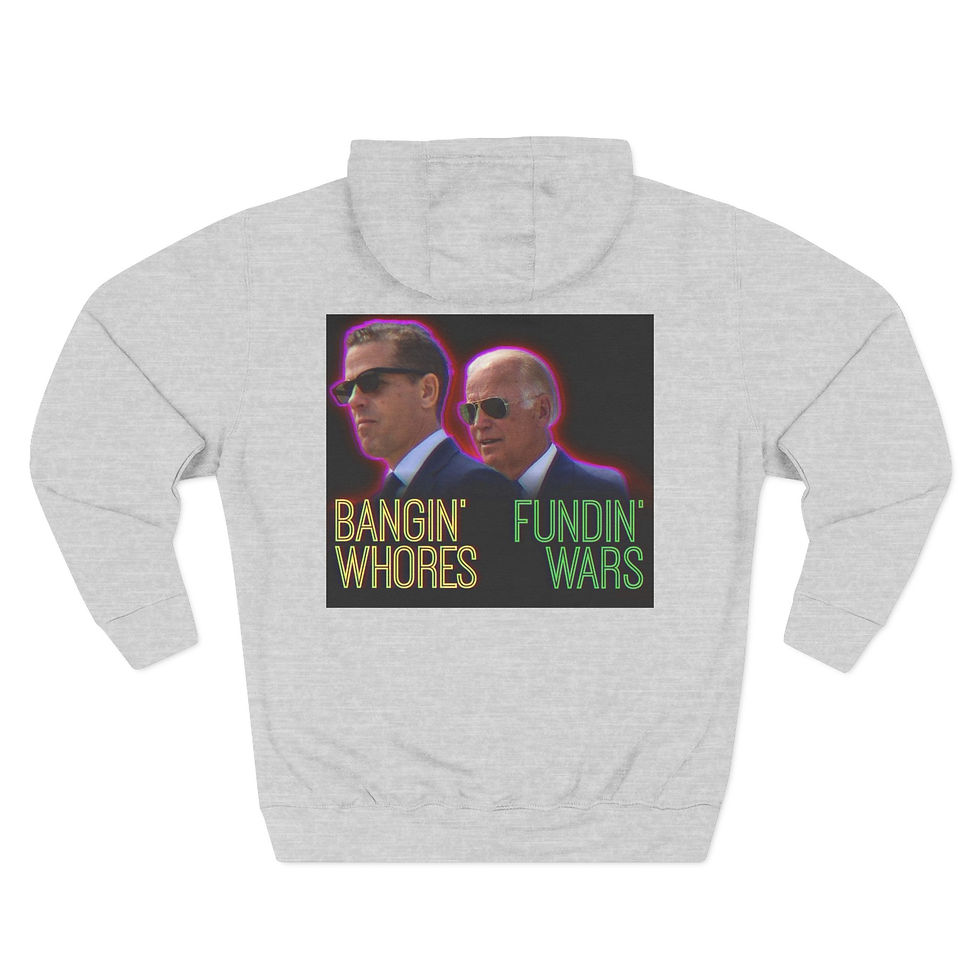 Thumbnail: Bangin' Whores Fundin' Wars - Three-Panel Fleece Hoodie