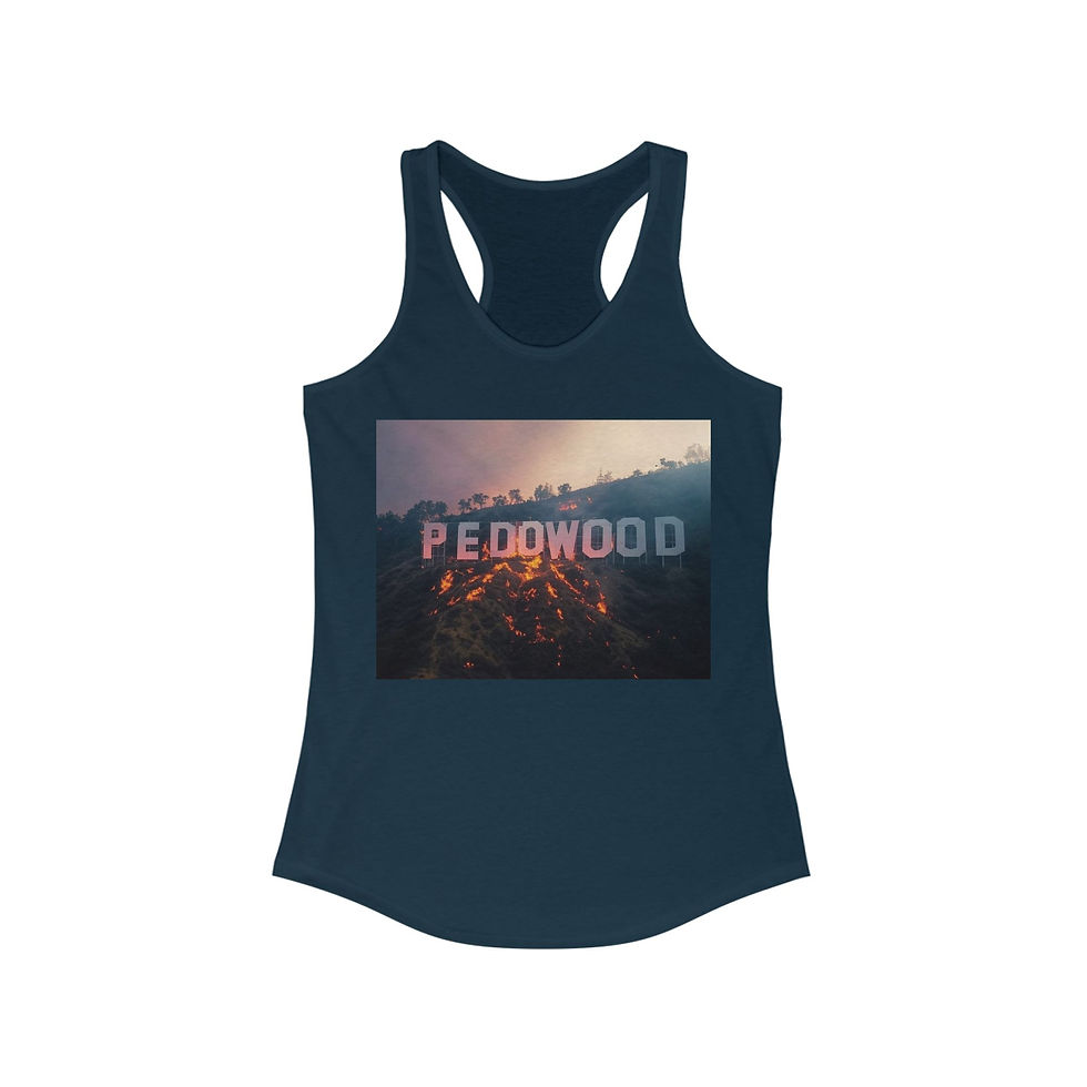 Thumbnail: Pedowood on Fire - Women's Fitted Racerback Tank 