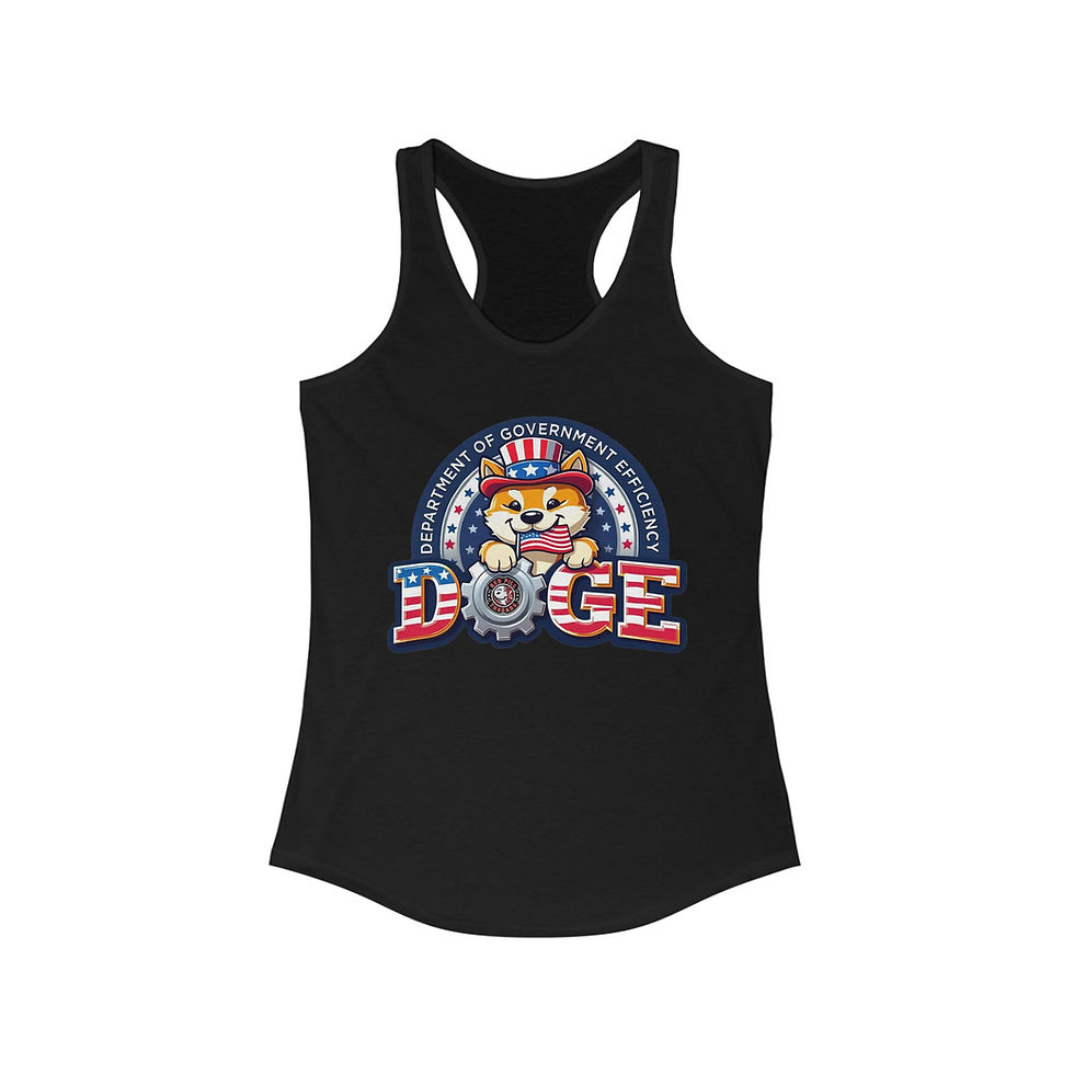 D.O.G.E. - Women's Fitted Racerback Tank 