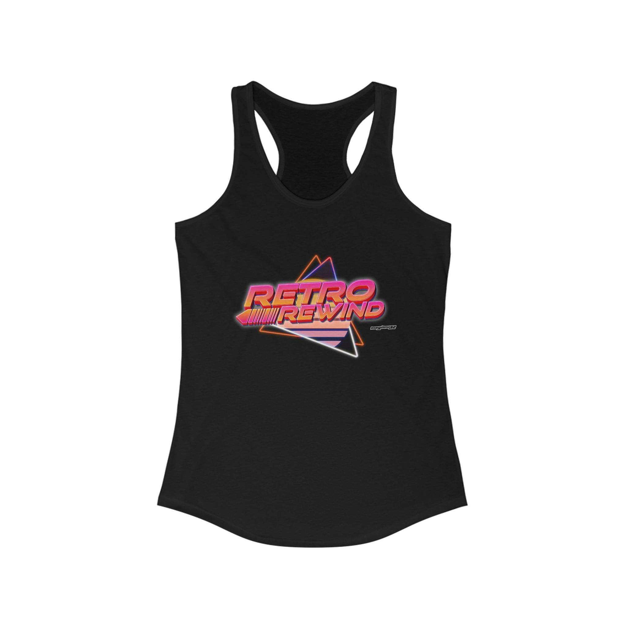 Megimu32 - Retro Rewind - Women's Fitted Racerback Tank 