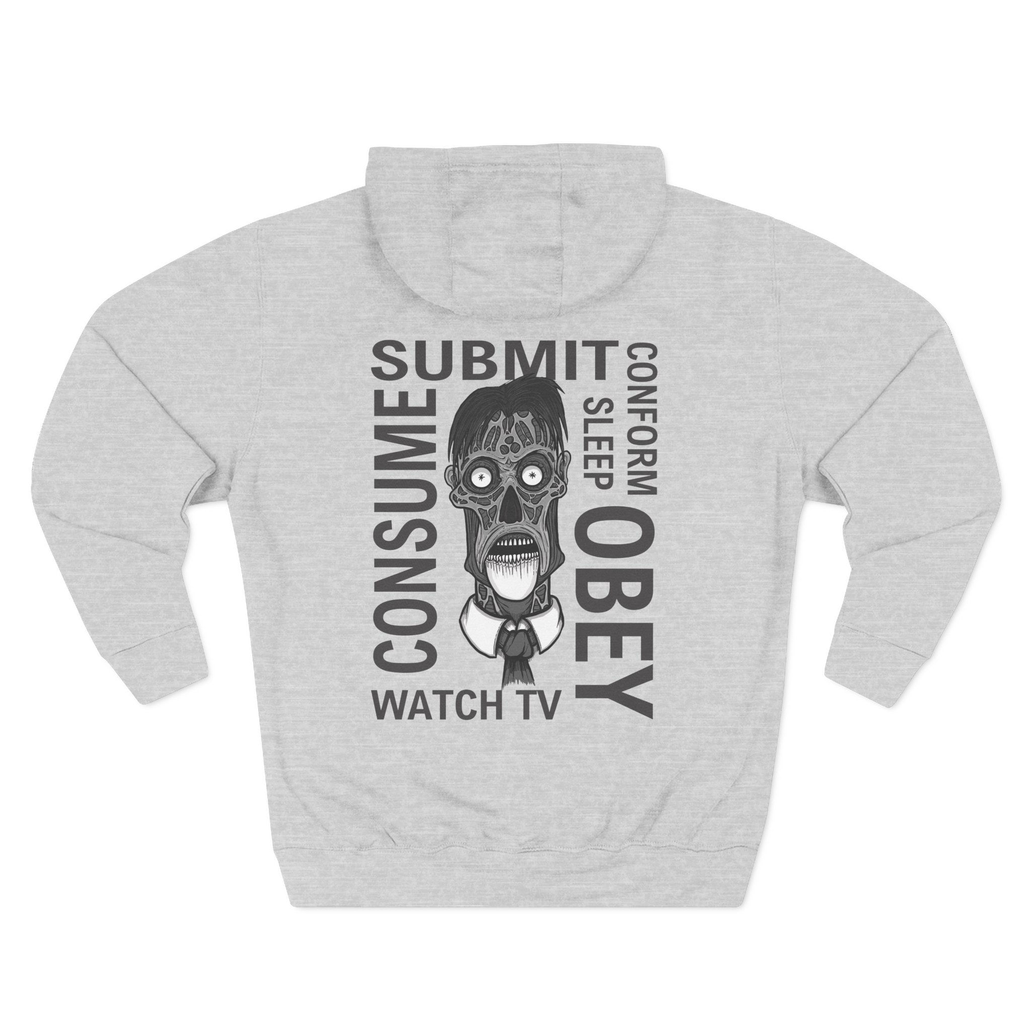 Obey Zombie - Three-Panel Fleece Hoodie