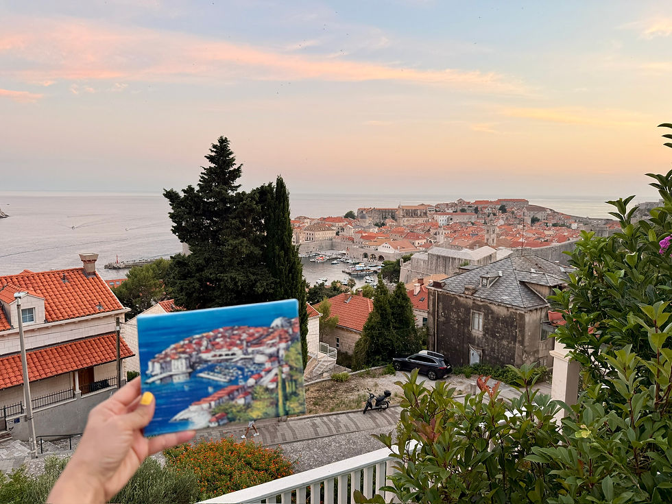 I bought a street artist painting from the exact view of our VRBO