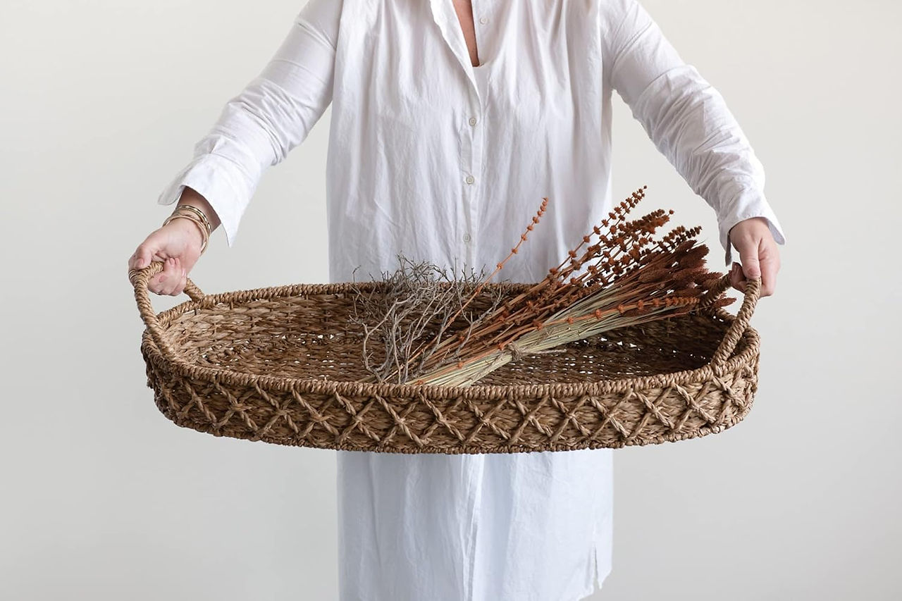 Oval Woven Seagrass with Handles