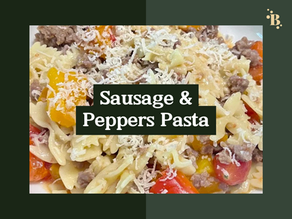Sausage & Pepper Pasta recipe- light, flavorful, and simple to make!