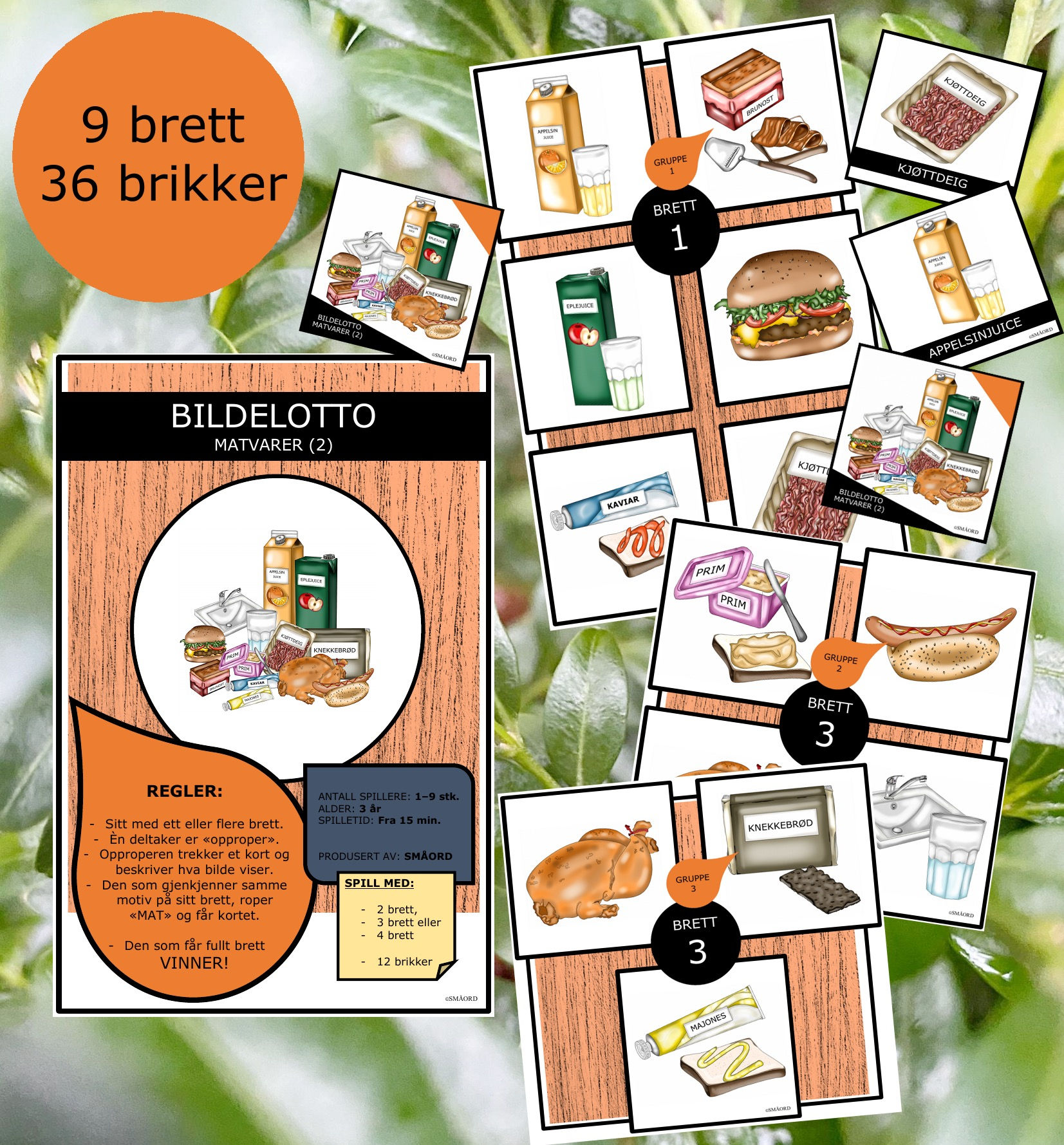 Bildelotto "MATVARER 2"