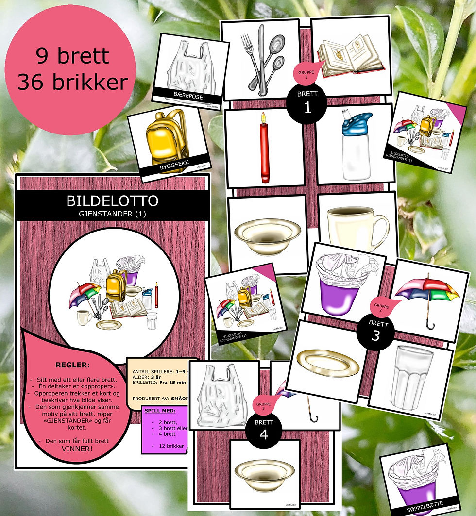 Bildelotto "GJENSTANDER 1"