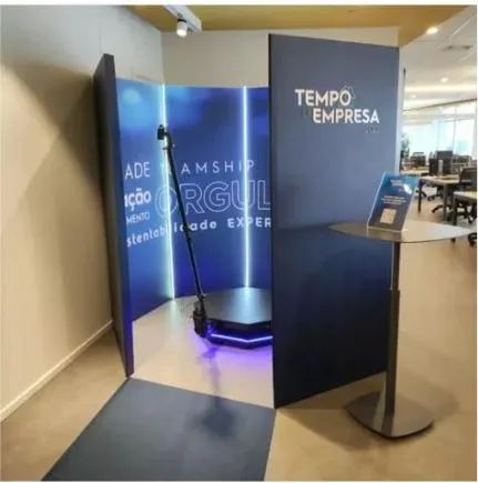 Ativação de marca com cabine 360 em convenção empresarial SP