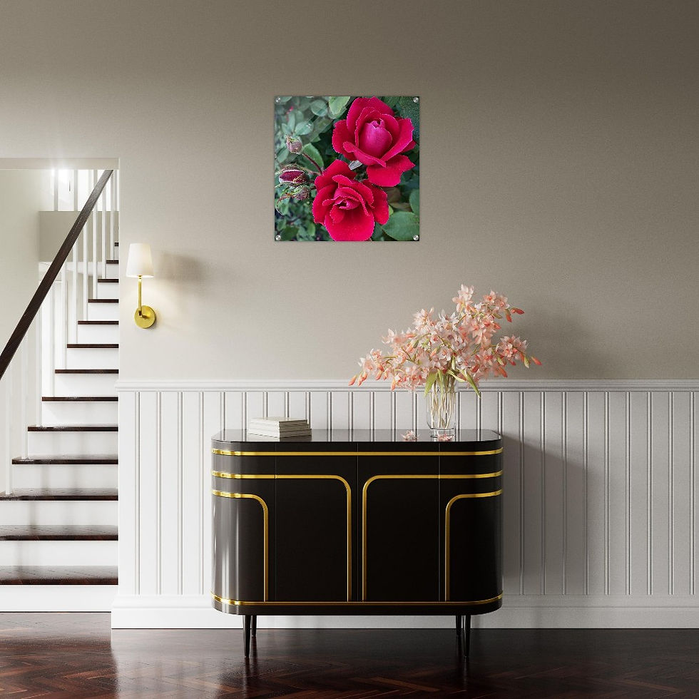 Thumbnail: Pair of Roses (Large 24" x 24" Acrylic Print)