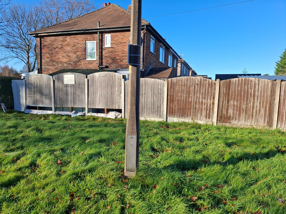 Fence panels before painting