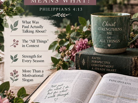 “I Can Do All Things Through Christ”: All Things Means What?