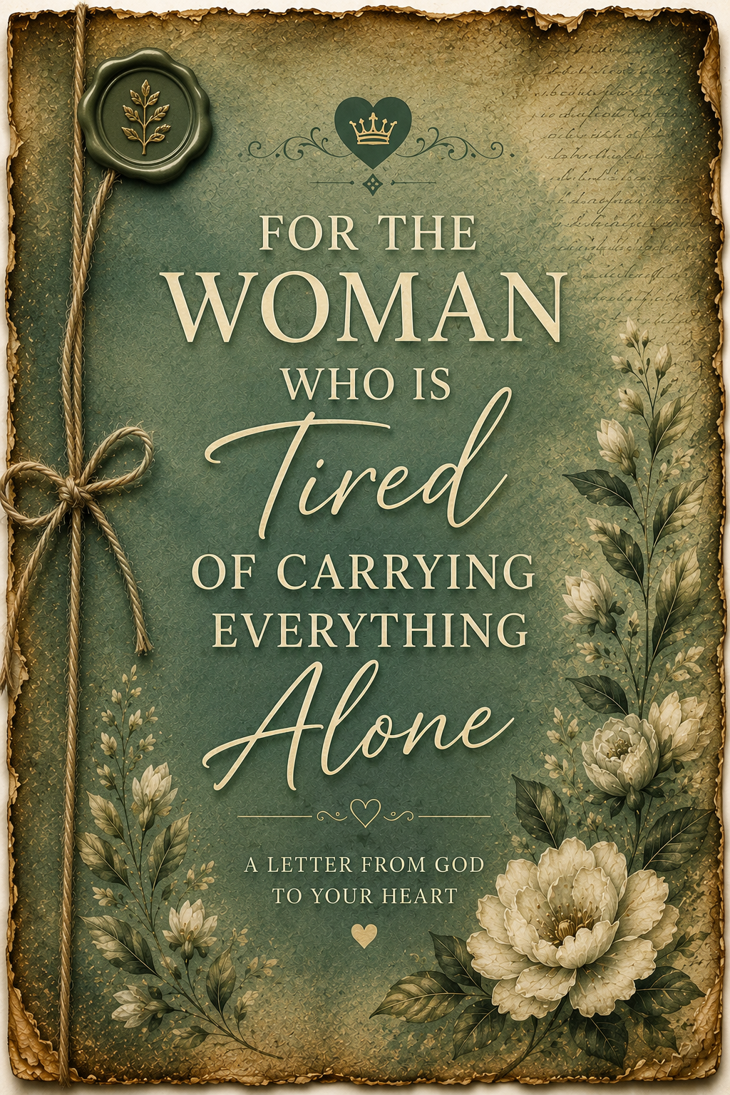 For the Woman Who is Tired of Carrying Everything Alone