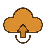 Cloud icon with data backup arrows