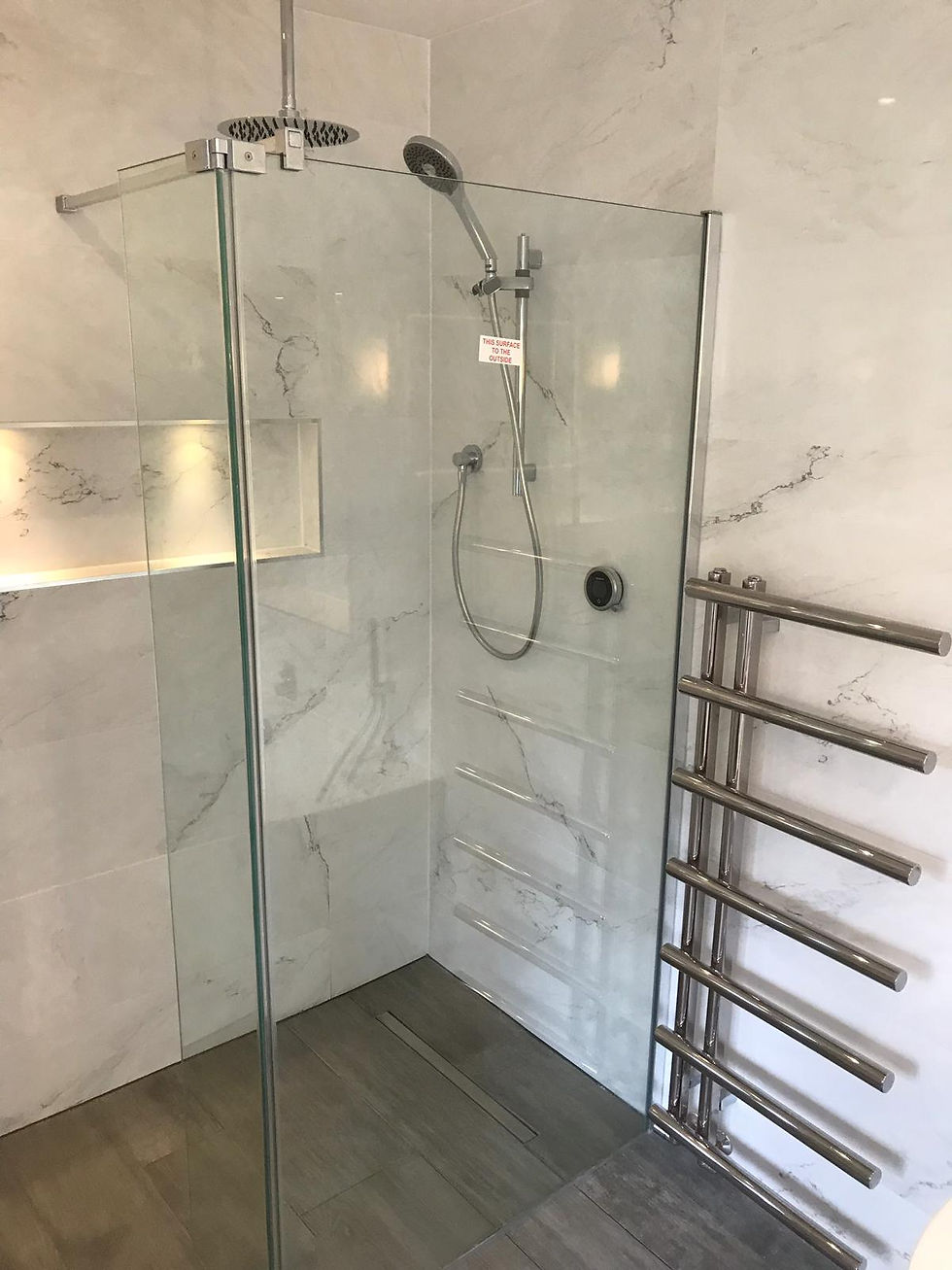 Digital shower and Towel radiator