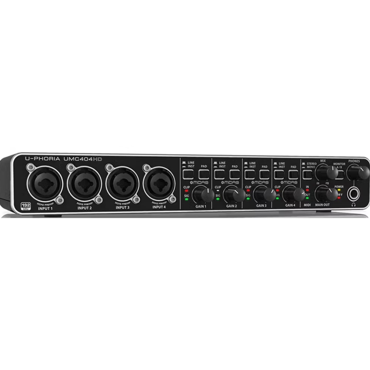 Behringer U-Phoria UMC404HD 4x4 USB Audio Interface (24-Bit/192kHz)