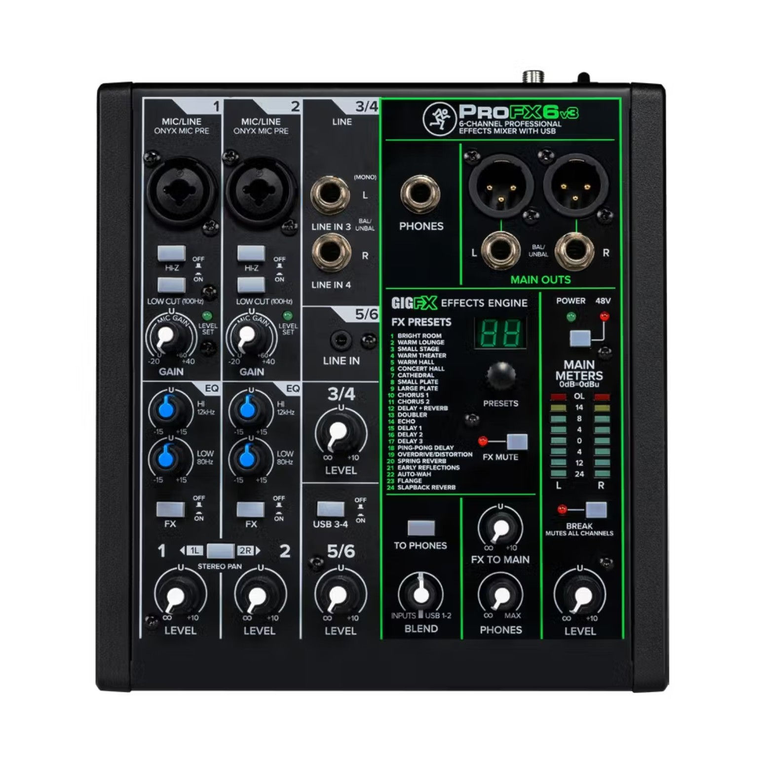 Mackie ProFX6V3 6-Channel Mixer w/ USB