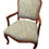 Thumbnail: Pair of Antique French Louis XV Style Upholstered Armchairs