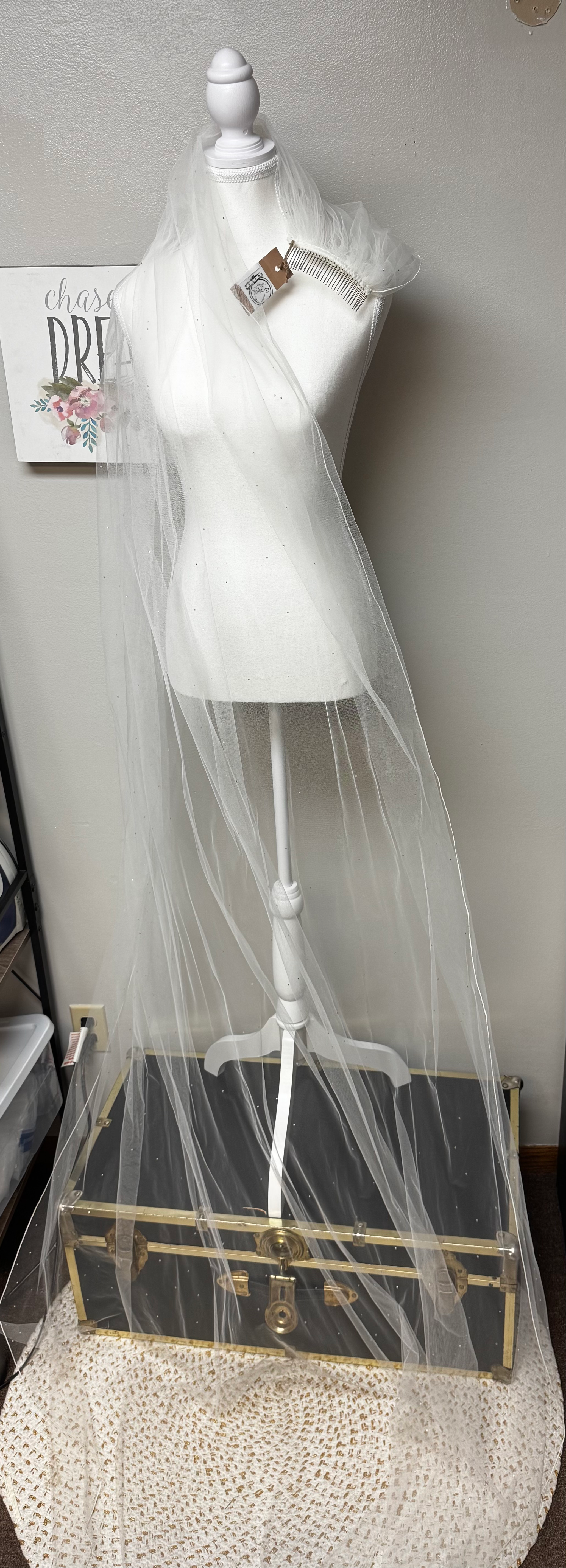 Stunning 10ft Veil w/ Comb-In Attachment