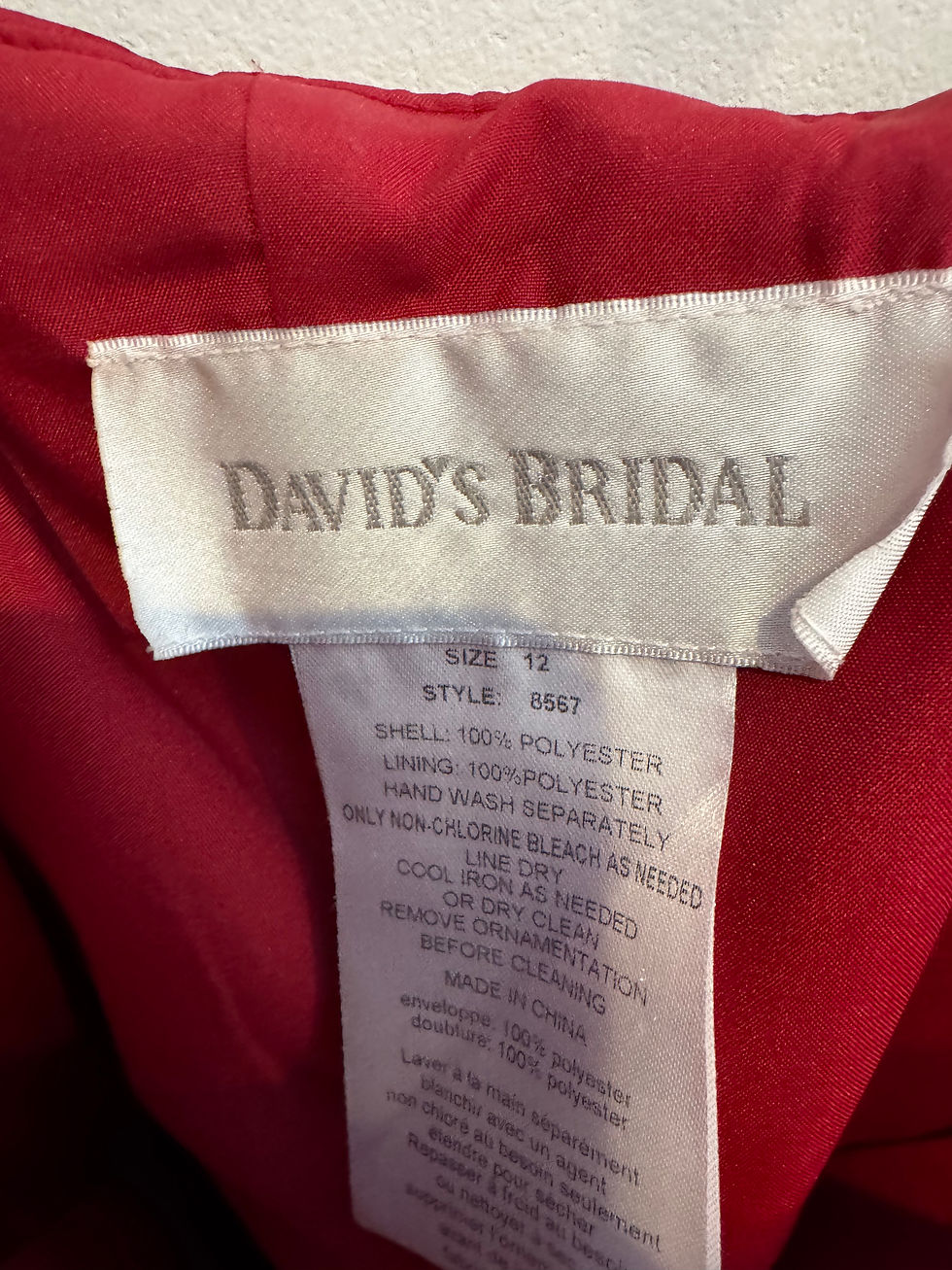 Thumbnail: Red Davids Bridal sz 12