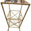Thumbnail: Gold Accent End Table With Glass Top 