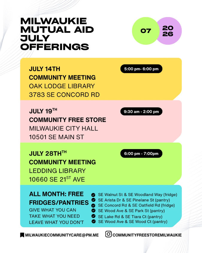 Milwaukie Mutual Aid: Community Meeting