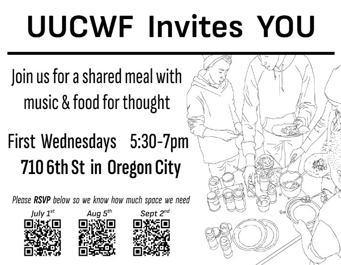 First Wednesdays Meal: Hosted by UUCWF