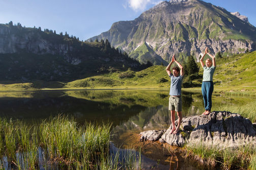 Entspannungsübung am Körbersee