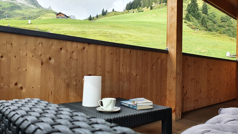 Blick vom Balkon Richtung Luchere