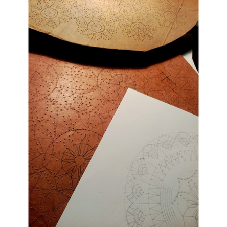 Bobbin Lace Pattern Prickings in Cardboard
