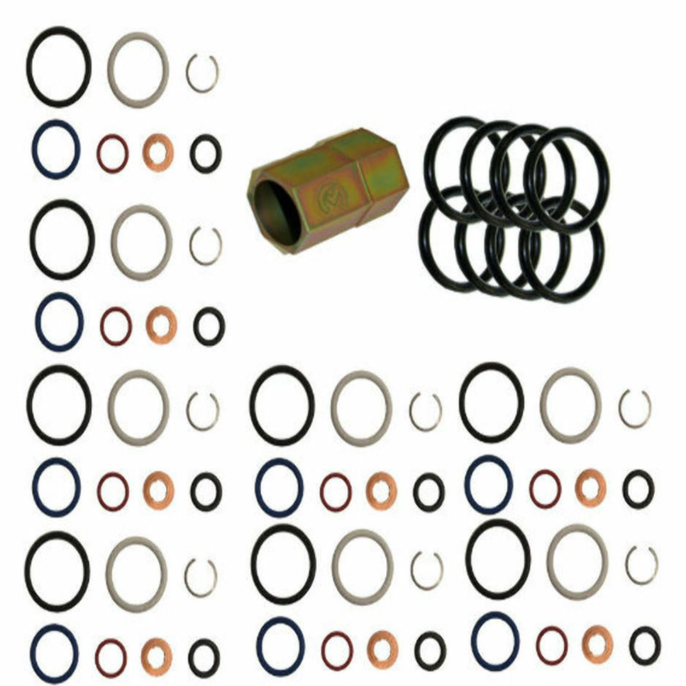 Ford 6.0L Powerstroke Oil Rail Leak Repair Kit,Tool,O-rings + Injector Seal Kits