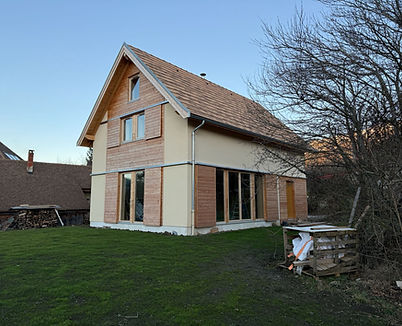 MAISON OSSATURE BOIS TRIEVES ISOLATION PAILLE 