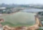 Hồ điều hòa Phú Đô, Hà Nội trong thời gian xây dựng. Nguồn ảnh: Sưu tầm.