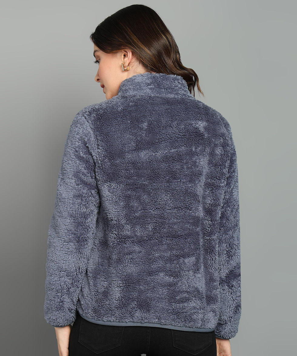 Thumbnail: Alan Jones Clothing Women’s Fluffy Yarn Fleece Full-Zip Jacket | Soft Lightwe...