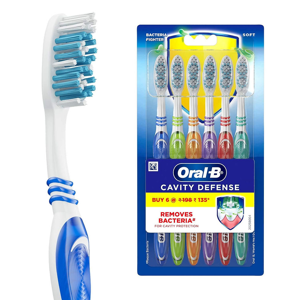Oral-B Cavity Defense Soft Manual Toothbrush For Adults, Soft Bristles, Remov...