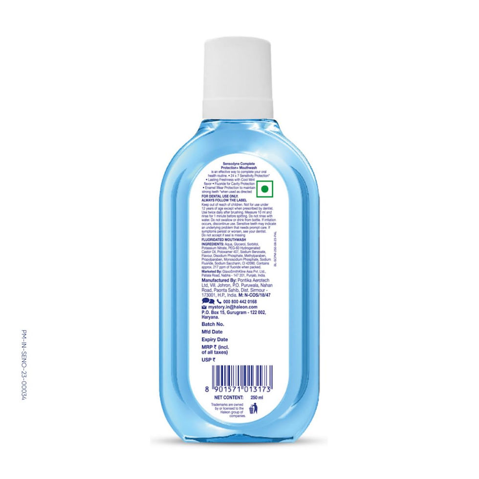 Thumbnail: Sensodyne Mouthwash Complete Protection+ | Alcohol-free All-in-One Mouth Wash...