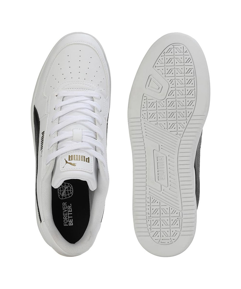 Thumbnail: Puma Unisex-Adult Caven 2.0 Res,White-Black-Gold Sneaker - 9(40469903)