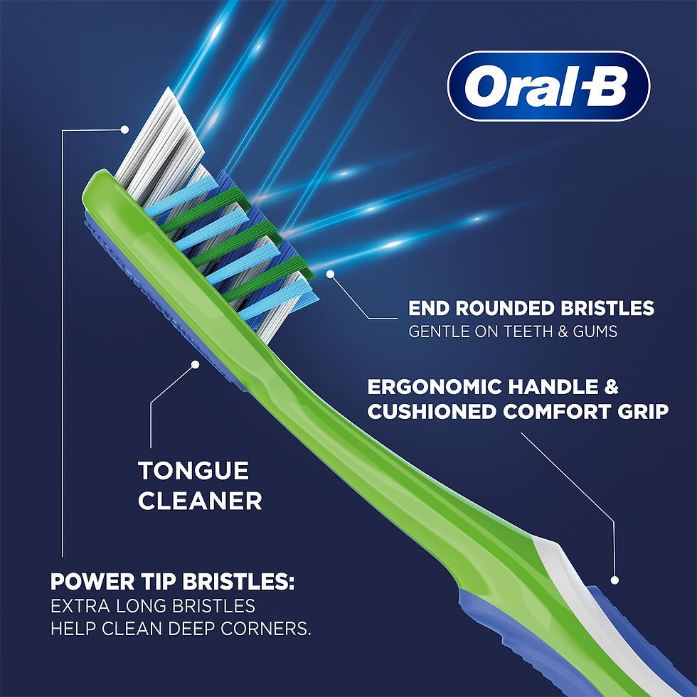 Thumbnail: Oral-B Criss Cross Deep Clean Medium Bristles Manual Toothbrush For Adults,To...