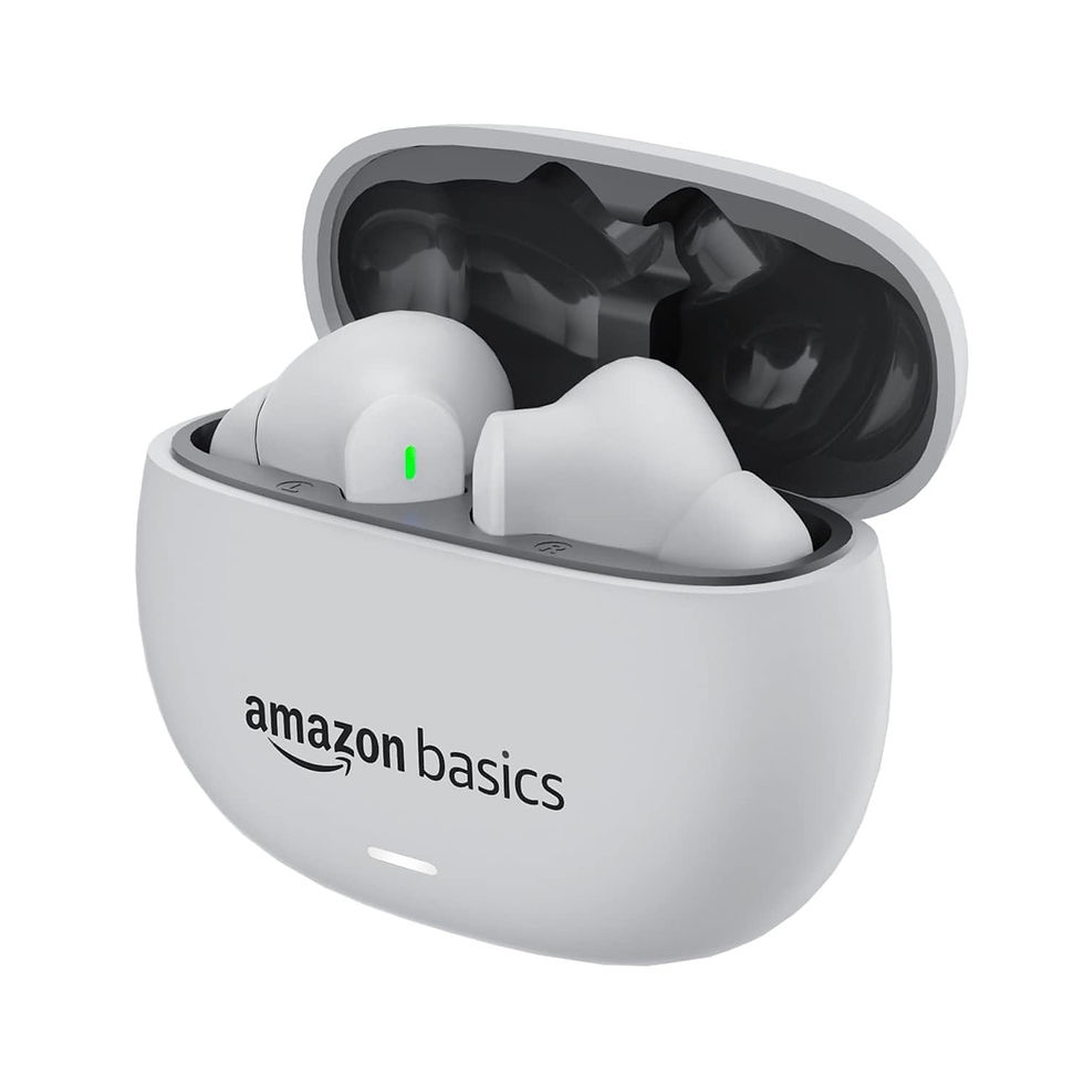 amazon basics True Wireless in-Ear Earbuds with Mic, Low-Latency Gaming Mode,...