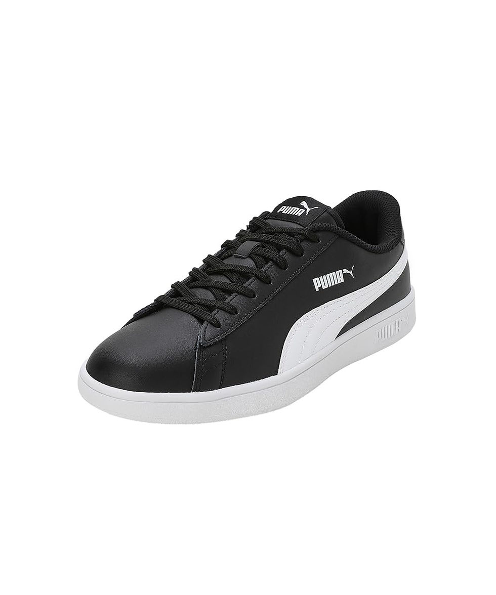 Puma Unisex-Adult Smash V2 L Black-White Sneaker - 8UK (39571301)