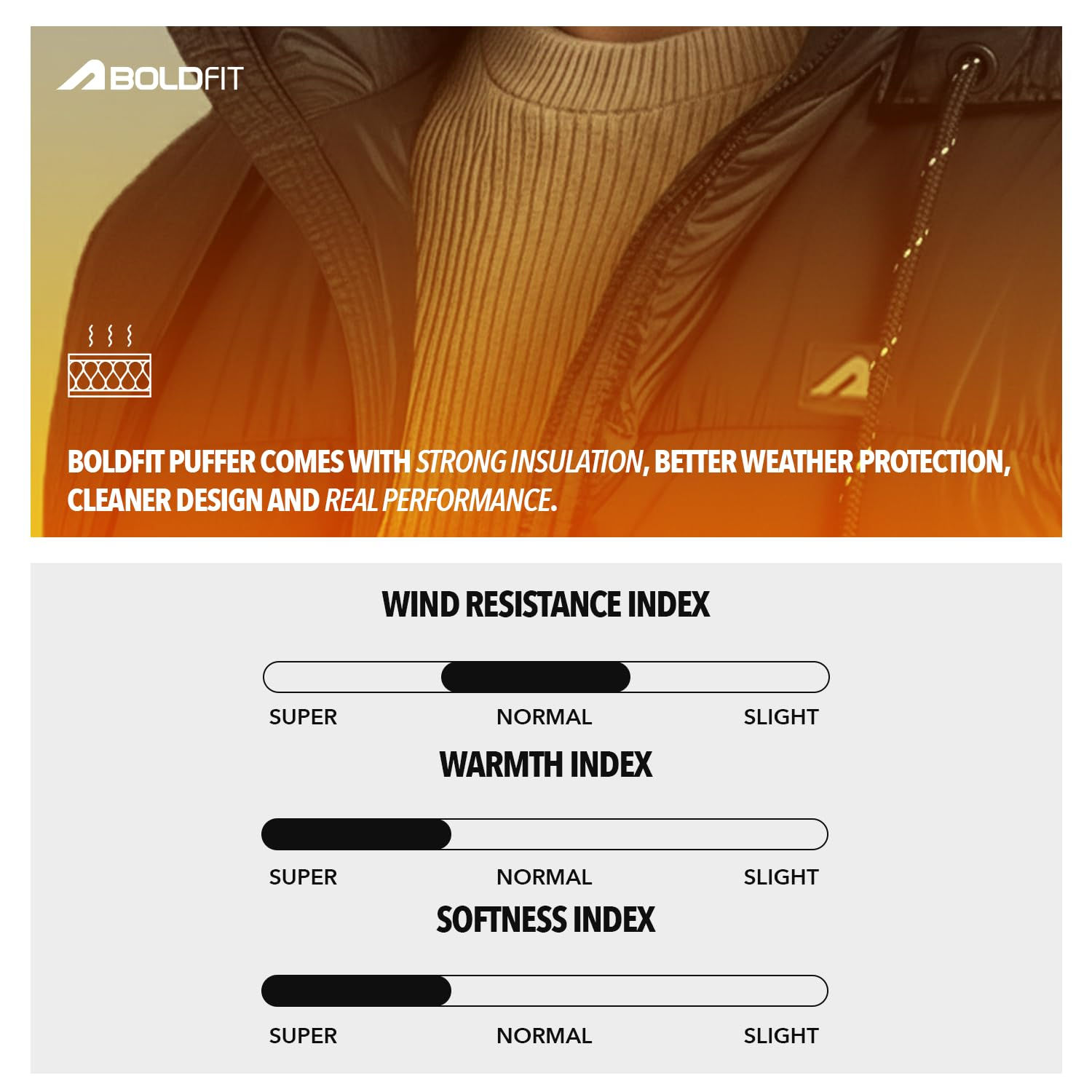 Boldfit Puffer Jacket For Men Winter Wear Hooded Jackets For Men Full Sleeve ...