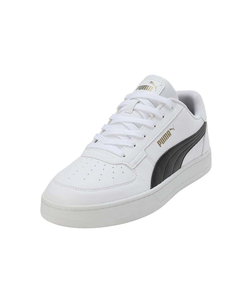 Puma Unisex-Adult Caven 2.0 Res,White-Black-Gold Sneaker - 9(40469903)