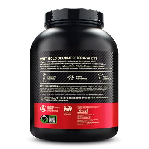 Thumbnail: Optimum Nutrition (ON) Gold Standard 100% Whey Protein Powder 5 lbs, 2.27 kgs...