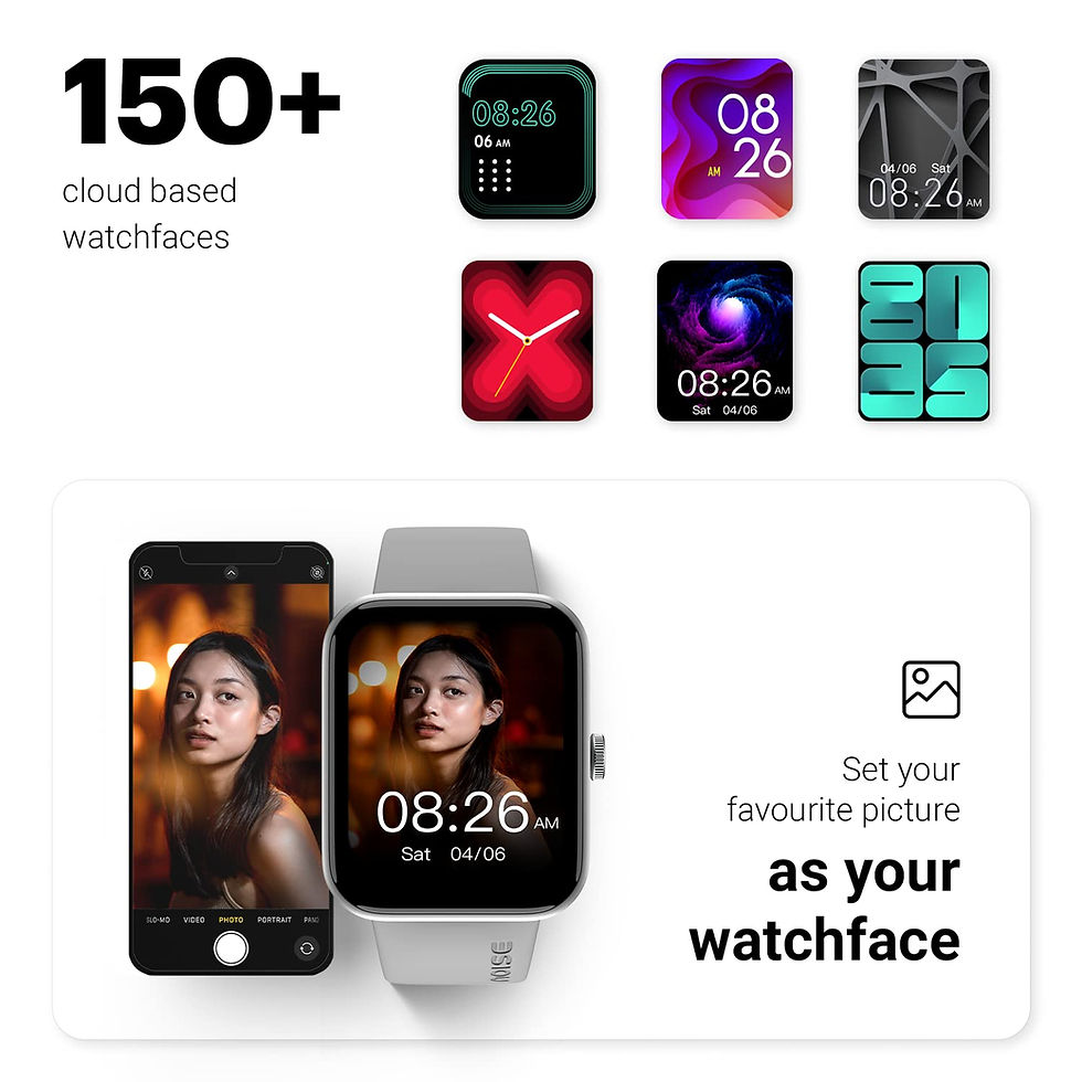 Thumbnail: Noise Pulse Go Buzz Smart Watch with Advanced Bluetooth Calling, 1.69" TFT Di...