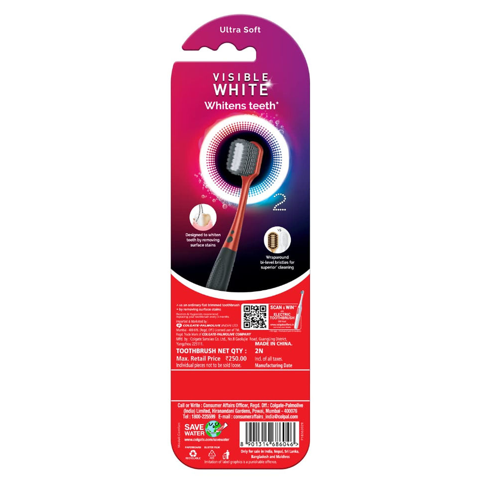 Thumbnail: Colgate Visible White O2 Toothbrush - 2pcs