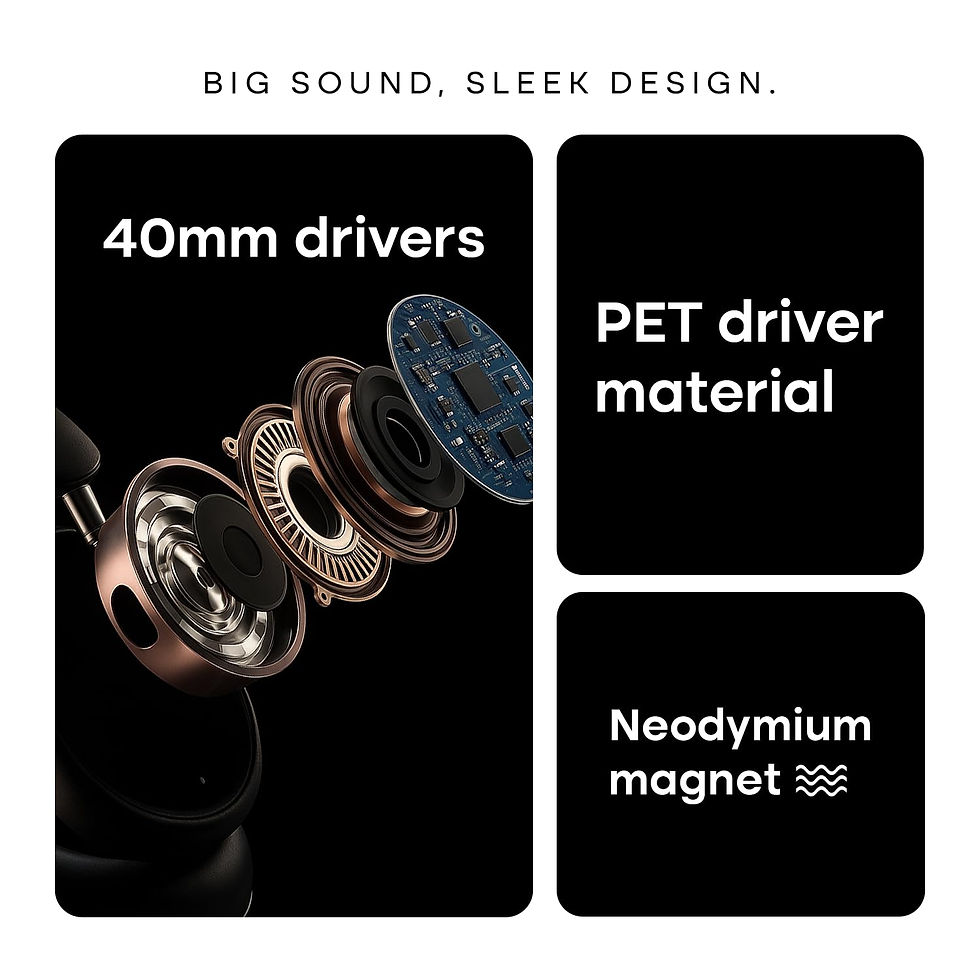 Thumbnail: Noise Newly Launched Airwave Max XR Wireless Over-Ear Headphones with 120H Pl...