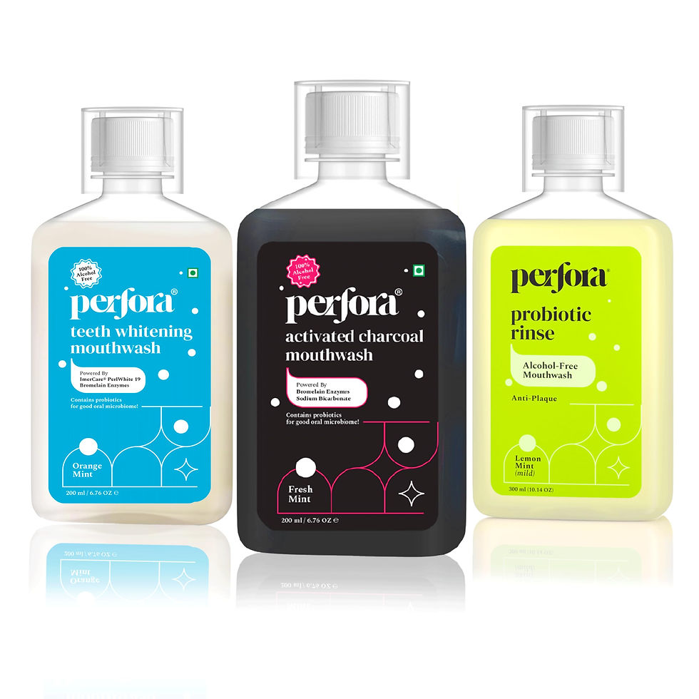 Perfora Mouthwash For Oral Care - 600ml (200ml x 3) | Alcohol-Free Mouth Wash...
