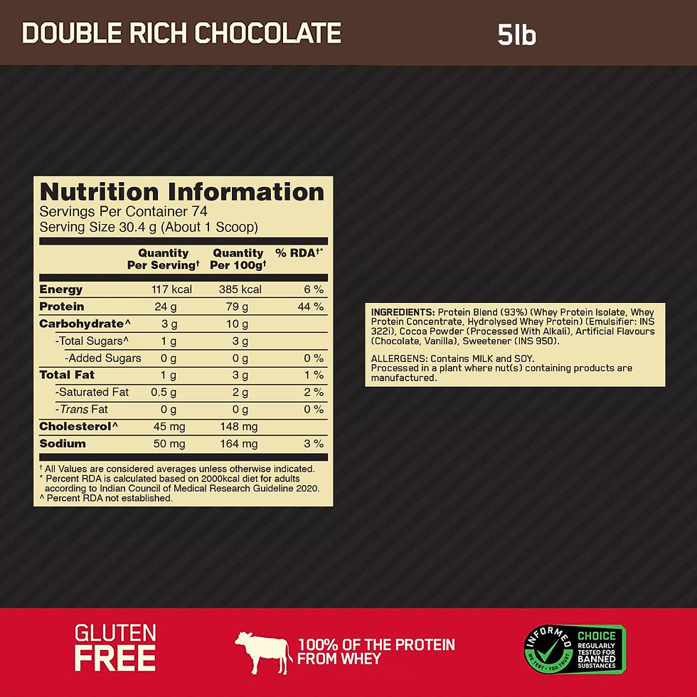 Thumbnail: Optimum Nutrition (ON) Gold Standard 100% Whey Protein Powder 5 lbs, 2.27 kgs...