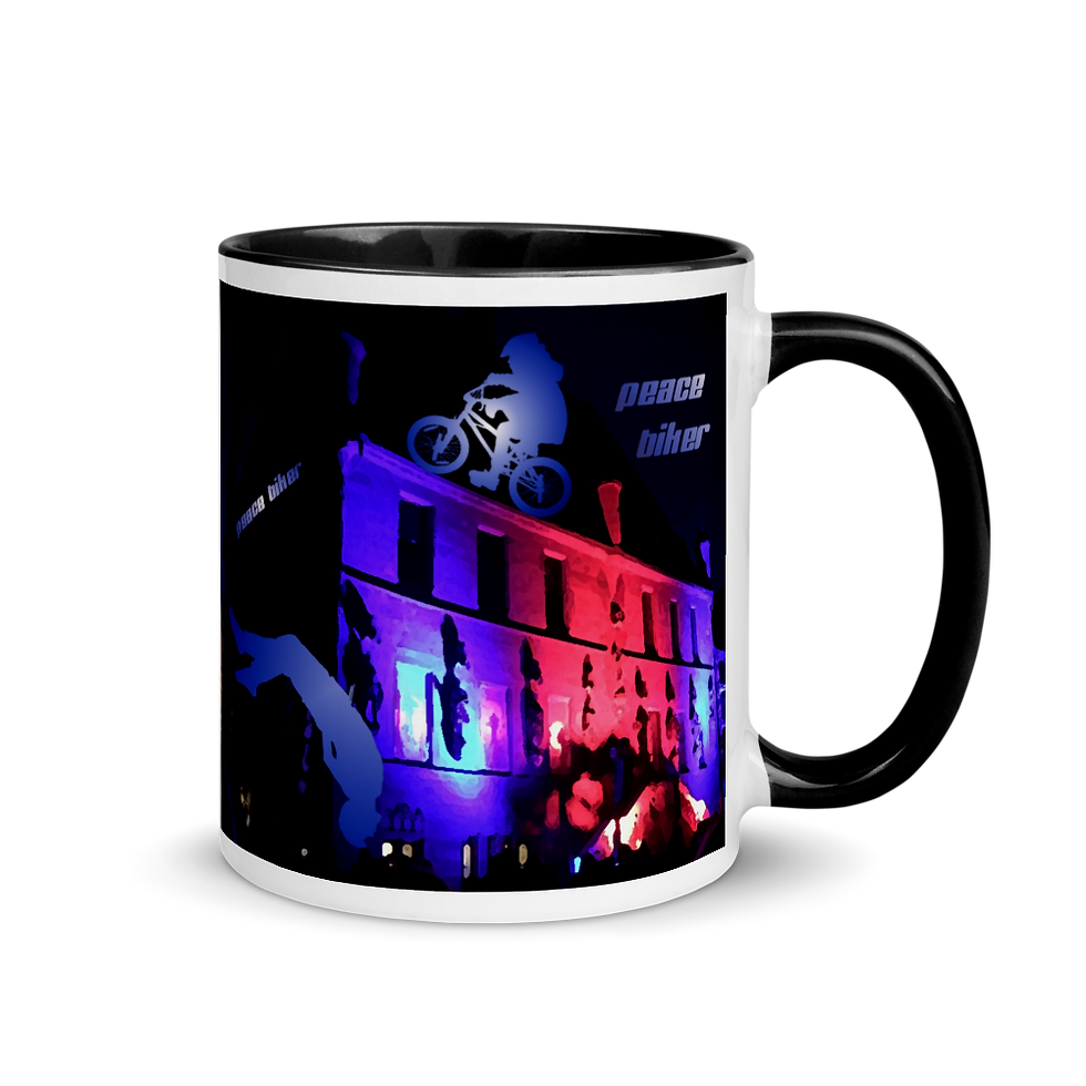 Miniaturbild: Mug with Color Inside Peace Biker
