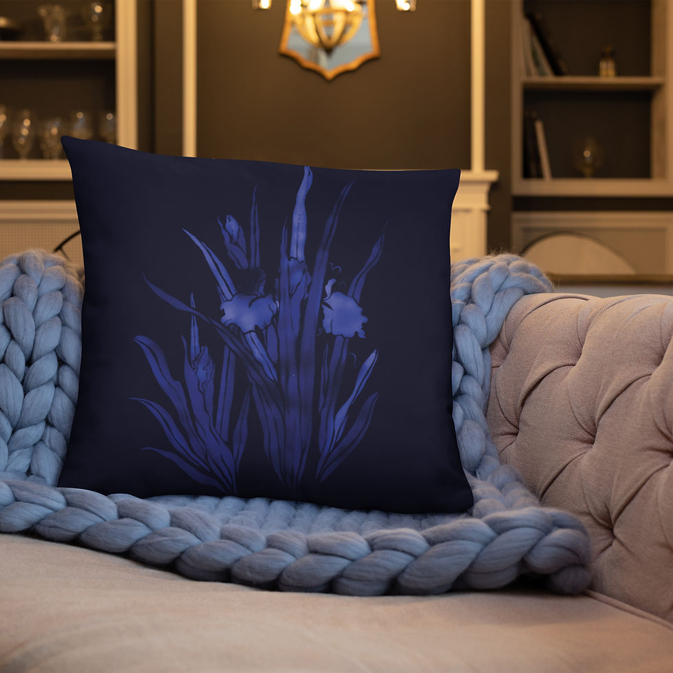 Miniaturbild: Basic Pillow Print besteht aus handgefertigten Blumen.