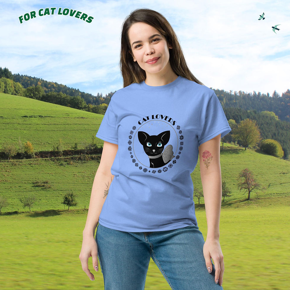 Miniaturbild: Cat Lovers T-Shirt. Für Katzen Freunde. Katzen mit schönen Augen.